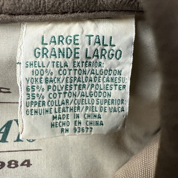 Vintage St‎ Johns Bay Denim Trucker Jacket Mens Large Tall Distress Fade - Picture 3 of 14